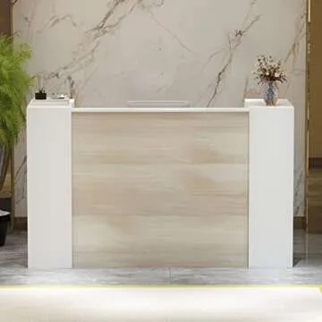 Stylish Homsee Reception Desk with Storage Solutions