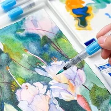 MEEDEN 6 Piece Refillable Water Color Brush Pen Set,Watercolor Paint Pens for Painting Markers,Watercolor Brushes Professional, Water Color Pen