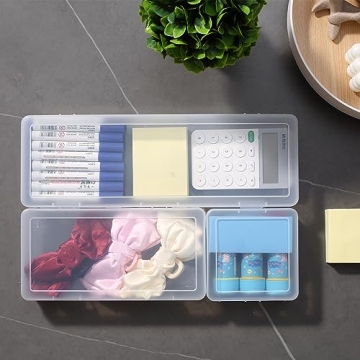Clear Stackable Storage Boxes for Crafts Toys Organization