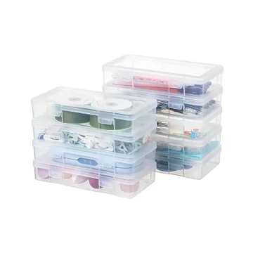 Clear Stackable Storage Boxes for Crafts Toys Organization