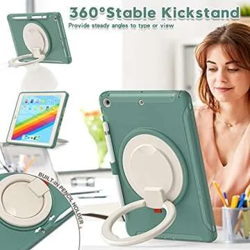 Durable BATYUE iPad Case with Screen Protector and Stand