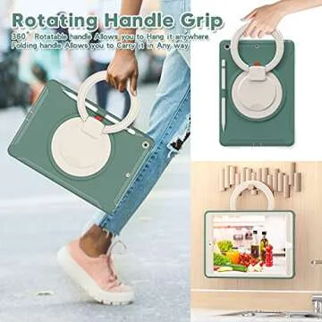 Durable BATYUE iPad Case with Screen Protector and Stand