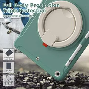 Durable BATYUE iPad Case with Screen Protector and Stand
