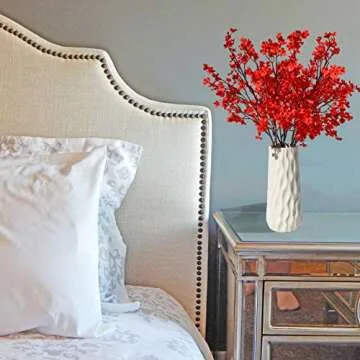 Mandy's 6 Bundles Red Silk Babys Breath for Events