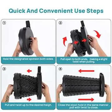 KPR Upgraded Collapsible Stool Lightweight Yet More Sturdy with Load Capacity 400lbs Portable Retractable Folding Telescoping Foldable Camping Stool for Adults Outdoor Fishing Travel Hiking BBQ ﻿