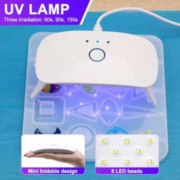 KISREL UV Resin Kit - Fast Curing Craft Supplies for All Ages