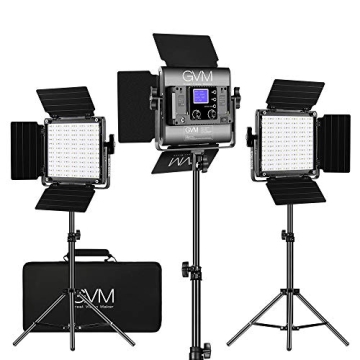 GVM RGB LED Video Lighting Kit - 800D Studio Lights with APP Control for YouTube and More