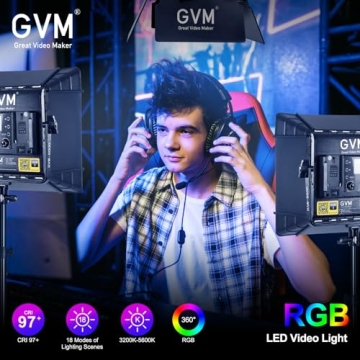 GVM RGB LED Video Lighting Kit for Creators and Filmmakers