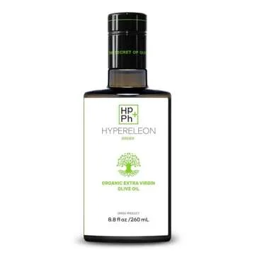 HYPERELEON GREEN | Premium, Organic, Exceptionally Rich in Polyphenols, Greek Extra Virgin Olive Oil Pure & Natural | Bio & Unfiltered | 16 Top Global HEALTH & NUTRITION Awards | 260ml (Pack of 1)