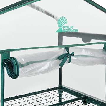 Compact Mini Greenhouse with Roll-up Zipper Door