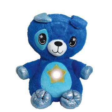 Ontel Star Belly Dream Lites: Plush Blue Puppy Night Light with Colorful Projections