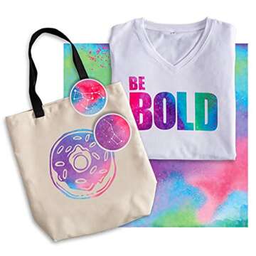 Cricut Infusible Ink Transfer Sheet Sampler Bundle - Distressed Rainbow Infusible Ink Set, Create Custom DIY Shirts and Mugs, Sublimation Projects, Infusible Transfer Paper Materials for Heat Presses