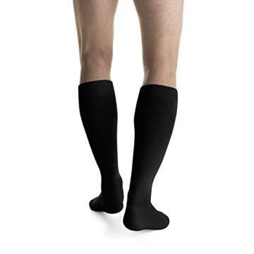 JOBST Activewear 20-30 mmHg Knee High Compression Socks, Medium, Cool Black
