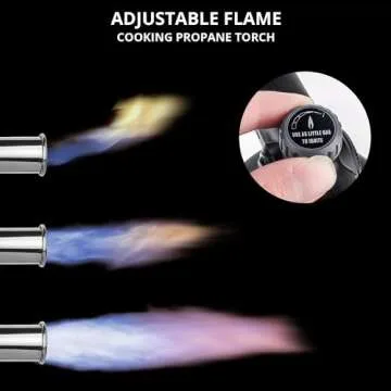 Sondiko Powerful Grill & Cooking Propane Torch L8010, Sous Vide, Campfire Starter, Adjustable Wood T...