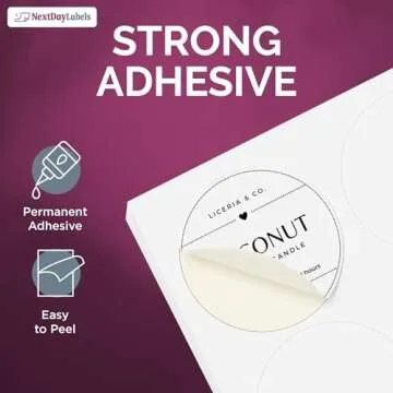 NextDayLabels 1.5 Inch Round Labels for Printing