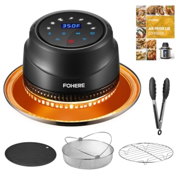 Air Fryer Lid for Instant Pot 6Qt/8Qt, 7 in 1 with LED Touchscreen, Turn Your Pressure Cooker Into A...