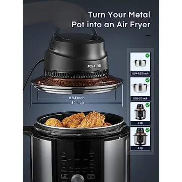 Air Fryer Lid for Instant Pot 6Qt/8Qt Innovative Kitchen Accessory