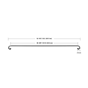 Adjustable Blackout Curtain Rod - Easy to Install, 48-88"