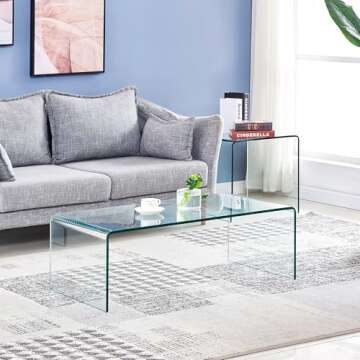 Stylish SMARTIK Glass Coffee Table - Versatile and Modern