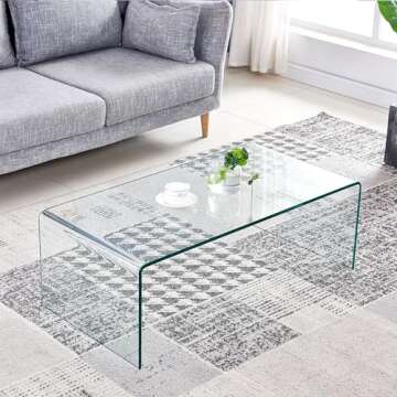 Stylish SMARTIK Glass Coffee Table - Versatile and Modern