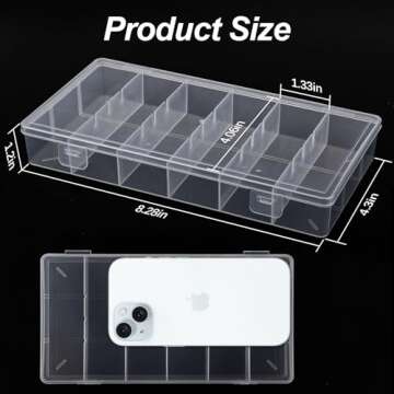 BAGTeck clear visible plastic storage box cosmetic tools storage box makeup tools fishing tackle acc...