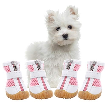 AOFITEE Mesh Dog Shoes - Stylish, Breathable, and Secure for Small Dogs