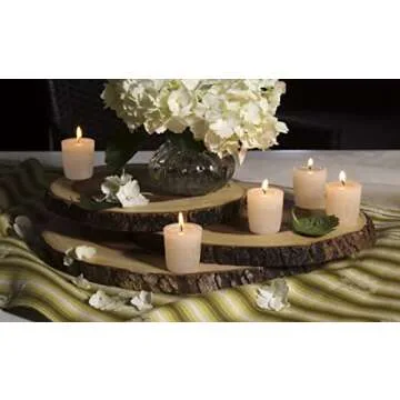 Lipper International Acacia Wood Slab Serving Board With Bark for Cheese, Crackers, and Hors D'oeuvres, Set of 3, Assorted Sizes