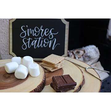 Lipper International Acacia Wood Slab Serving Board With Bark for Cheese, Crackers, and Hors D'oeuvres, Set of 3, Assorted Sizes