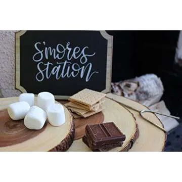 Lipper International Acacia Wood Slab Serving Board With Bark for Cheese, Crackers, and Hors D'oeuvres, Set of 3, Assorted Sizes