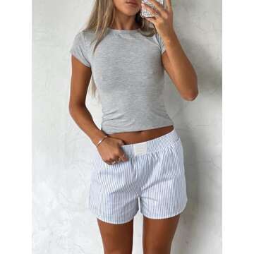 Yoawdats Women's Y2K Lounge Shorts - Stylish and Comfortable