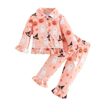 MAINESAKA Toddler Baby Girl Halloween Christmas Pajamas Set - Adorable Sleepwear for Kids