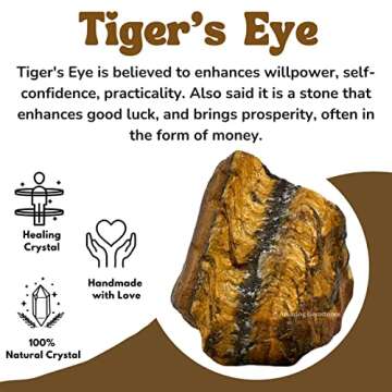 2 Pieces Tiger Eye Raw Crystals and Healing Stones, Natural Rocks for Tumbling and DIY Raw Stones and Crystals