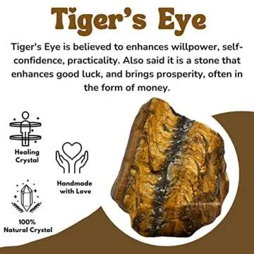 2 Pieces Tiger Eye Raw Crystals and Healing Stones, Natural Rocks for Tumbling and DIY Raw Stones and Crystals