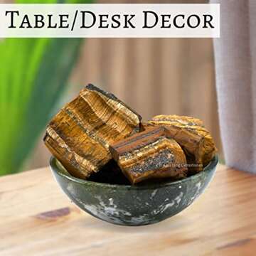 2 Pieces Tiger Eye Raw Crystals and Healing Stones, Natural Rocks for Tumbling and DIY Raw Stones and Crystals