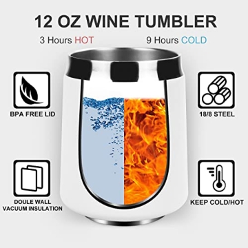 Teacher Appreciation Gifts - Stylish 12oz Wine Tumbler