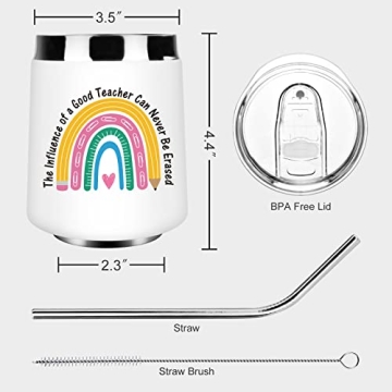 Teacher Appreciation Gifts - Stylish 12oz Wine Tumbler