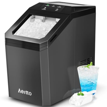 Aeitto Nugget Ice Maker with Rapid 5 Min Ice Release
