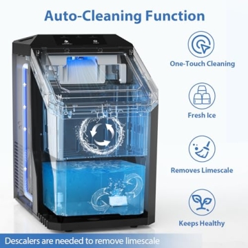 Aeitto Nugget Ice Maker with Rapid 5 Min Ice Release