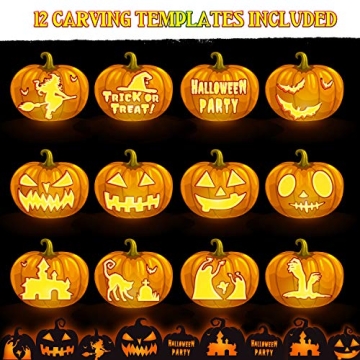 SUEFFI Halloween Pumpkin Carving Kit for Family Fun