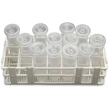 10Pcs 60Ml Floral Tubes with Rack Holder for Milkweed Cuttings