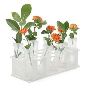 10Pcs 60Ml Floral Tubes with Rack Holder for Milkweed Cuttings