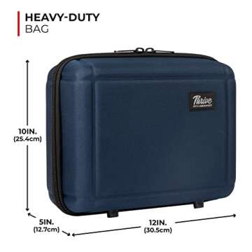 Thrive Emergency Car Kits for Vehicles - Roadside Emergency Car Kit (104 Pieces) - Car Kits for Emergency - Roadside Car Kit with Jumper Cables and Mini First Aid Ki - Navy Shell Case