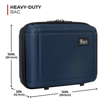 Thrive Emergency Car Kits for Vehicles - Roadside Emergency Car Kit (104 Pieces) - Car Kits for Emergency - Roadside Car Kit with Jumper Cables and Mini First Aid Ki - Navy Shell Case