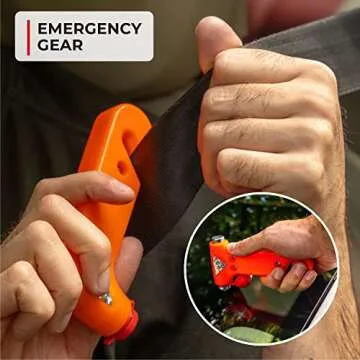 Thrive Emergency Car Kits for Vehicles - Roadside Emergency Car Kit (104 Pieces) - Car Kits for Emergency - Roadside Car Kit with Jumper Cables and Mini First Aid Ki - Navy Shell Case