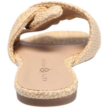 Katy Perry Women's Halie Bow Flat Sandal Slide, Natural, 8