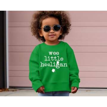 HEBBE St Patricks Day Kids Sweatshirt with Charms Graphic