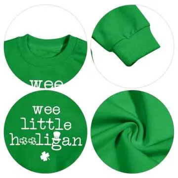 HEBBE St Patricks Day Kids Sweatshirt with Charms Graphic