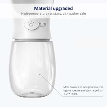 WePet Portable Dog Water Bottle, 12 OZ, Leak Proof Puppy Water Dispenser with Drinking Feeder for Pets Outdoor Walking, Hiking, Travel, Food Grade Plastic