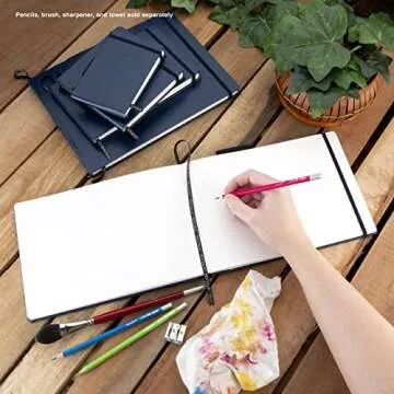 Pentalic 5.5" x 5.5" Aqua Journal, Watercolor, 48 Pages, Blue