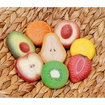 Yellow Door Fruit Sensory Play Stones Set for Creative Playtime